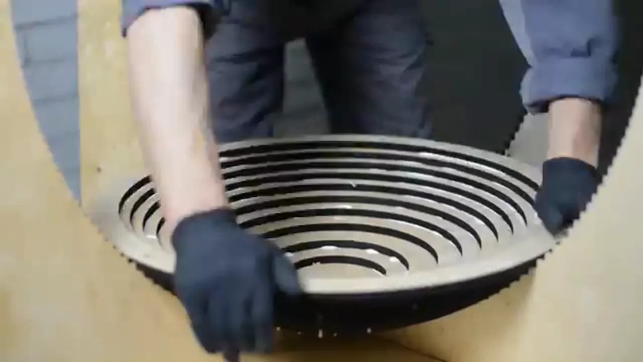 Половина корпуса из колец, вид изнутри